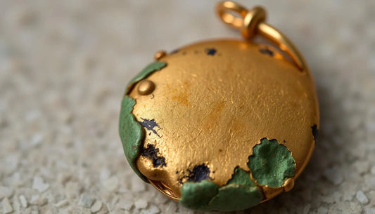 Damaged gold pendant showing signs of wear, indicating your jewelry needs repair