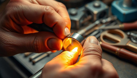Expert craftsmanship in Wedding Ring Repairs in Montreal with a jeweler working on a ring