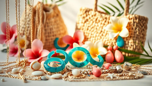 Vibrant jewelry display featuring handcrafted pieces, perfect for Jewelry Styling Tips for Summer