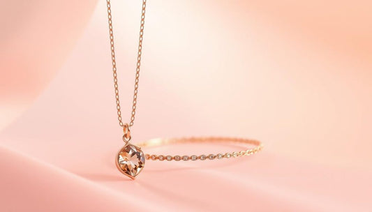 Stylish jewelry showcasing popular metals on jewelry trends with a delicate necklace and bracelet
