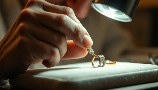 Artisan carefully crafting rings to demonstrate how handmade jewelry is created