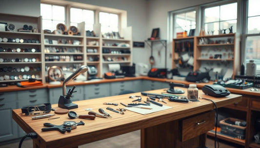 Interior of a jewelry repair shop in Montreal showcasing tools for the best jewelry repair Montreal