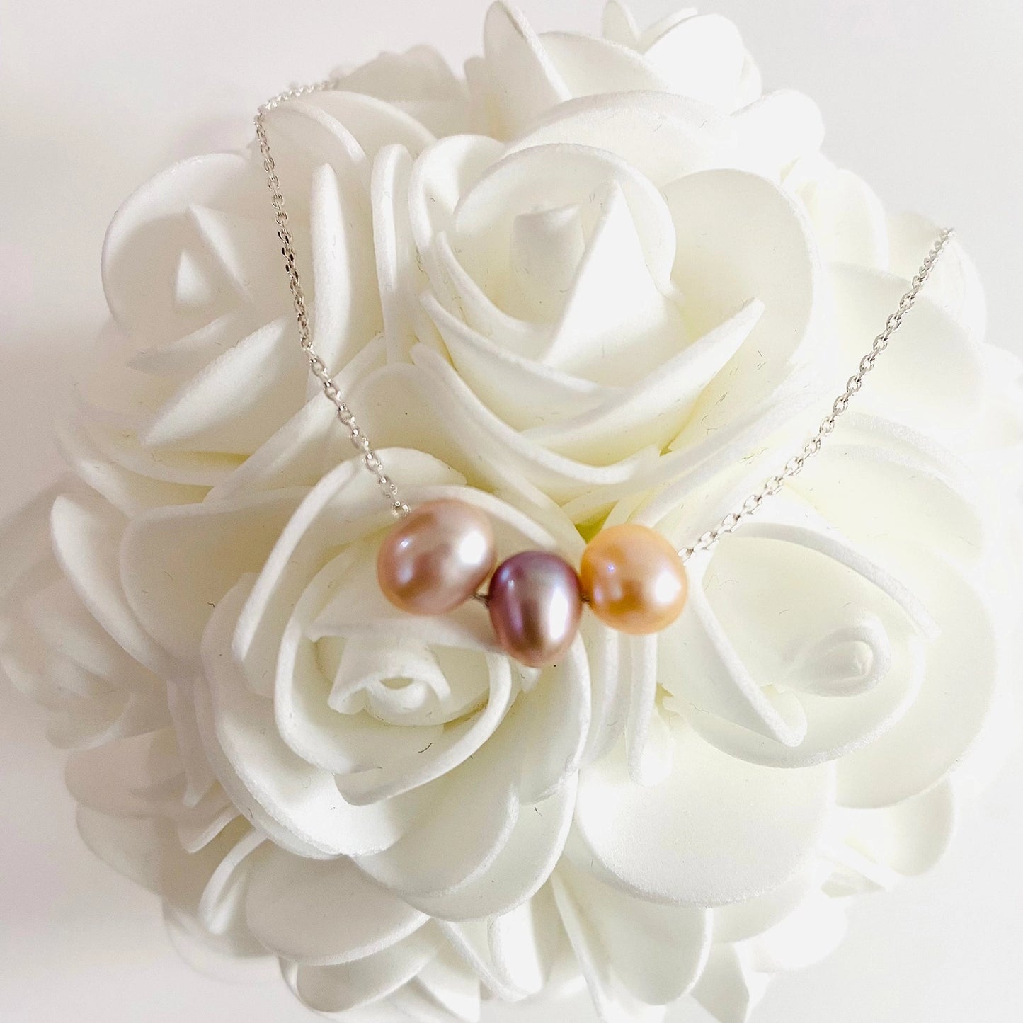 Trio Pearl Necklace | Luisana Jewelry