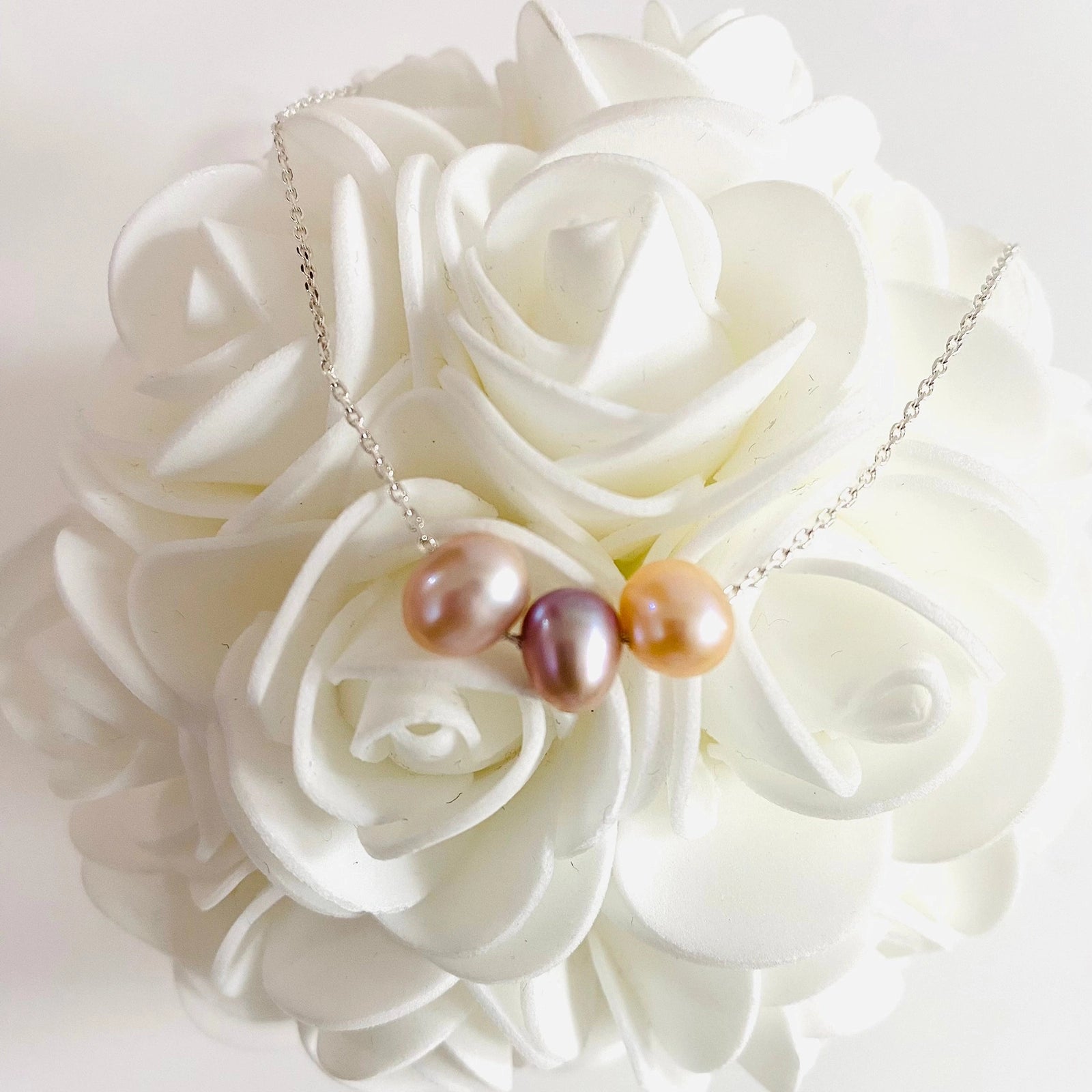 Trio Pearl Necklace | Luisana Jewelry
