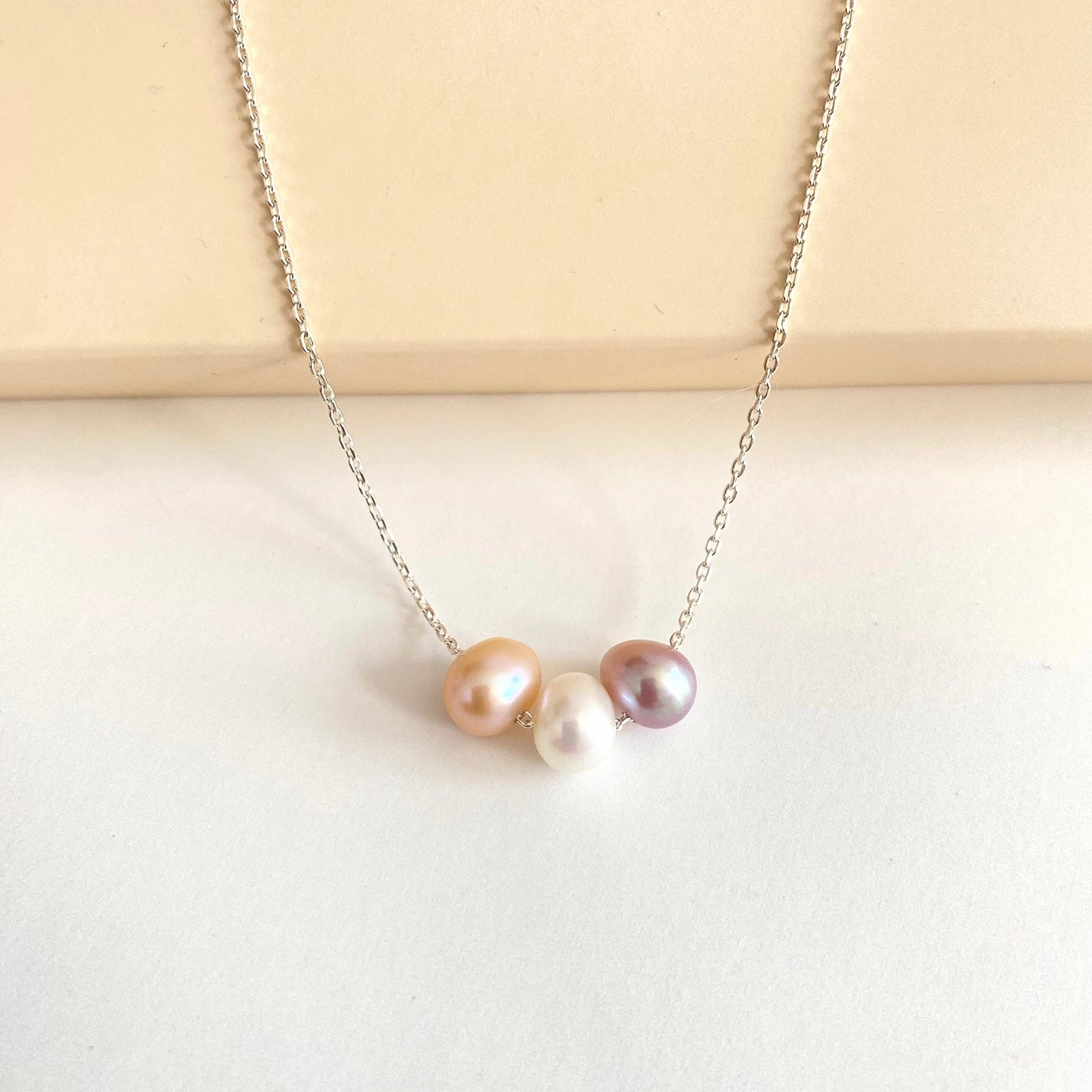 Trio Pearl Necklace | Luisana Jewelry