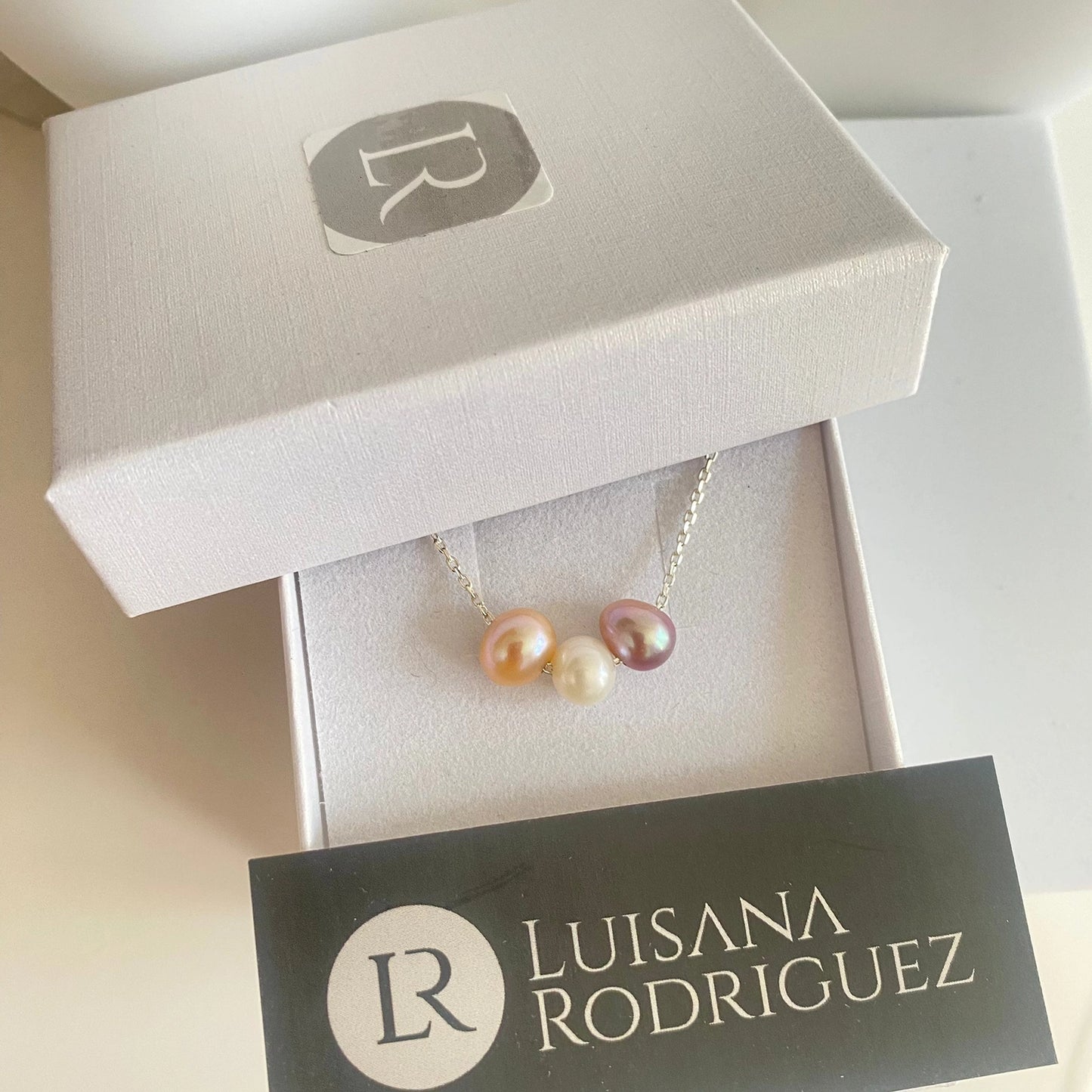 Trio Pearl Necklace | Luisana Jewelry