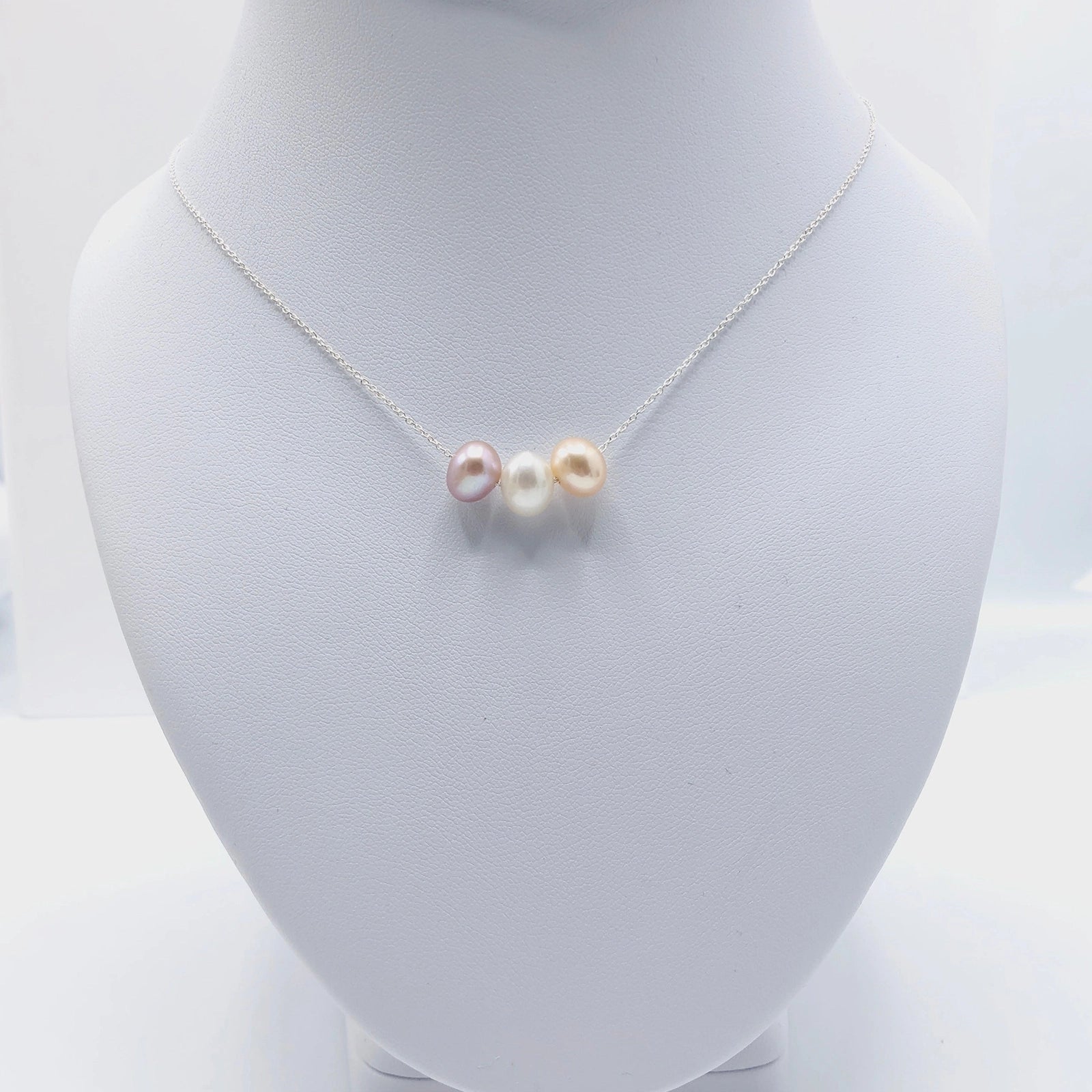 Trio Pearl Necklace | Luisana Jewelry
