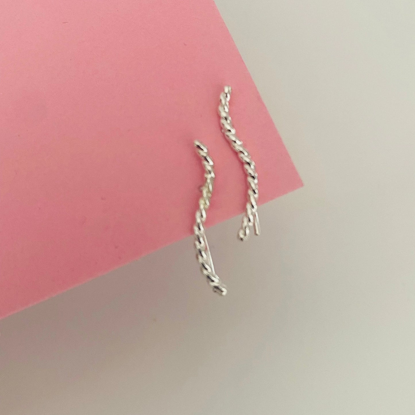 Luisana Jewelry Brisa earrings in silver with a twisted design for a stylish look