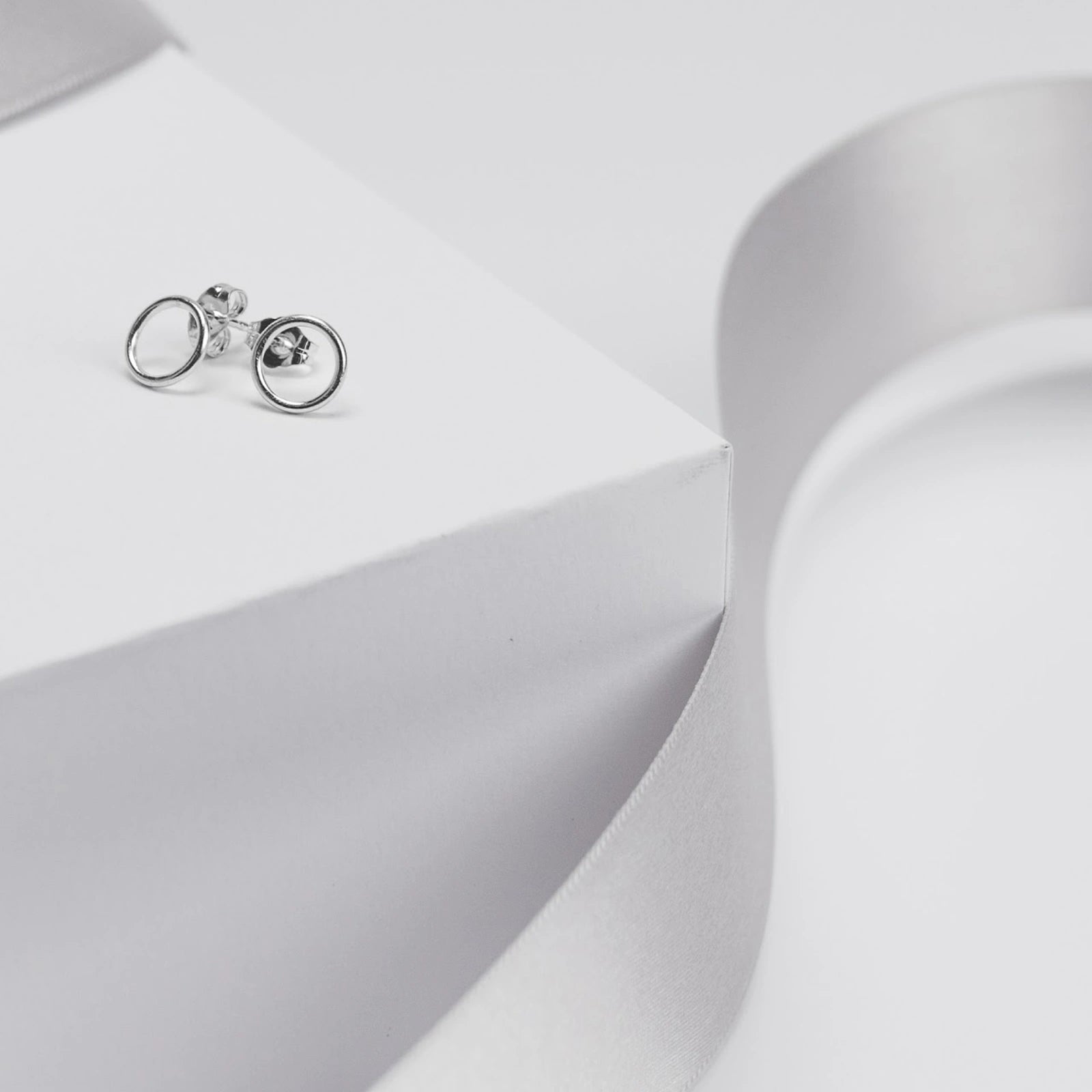 Luisana Jewelry Carly Studs in Silver with Simple Design for Elegant Everyday Wear