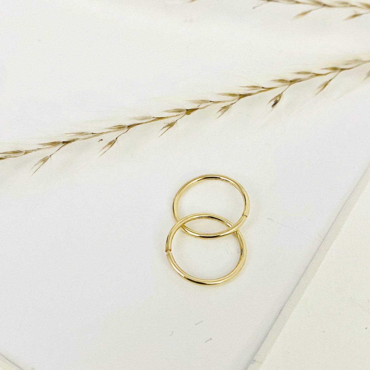 Luisana Jewelry Clara Hoops in Gold, minimalist design perfect for everyday wear or special occasions