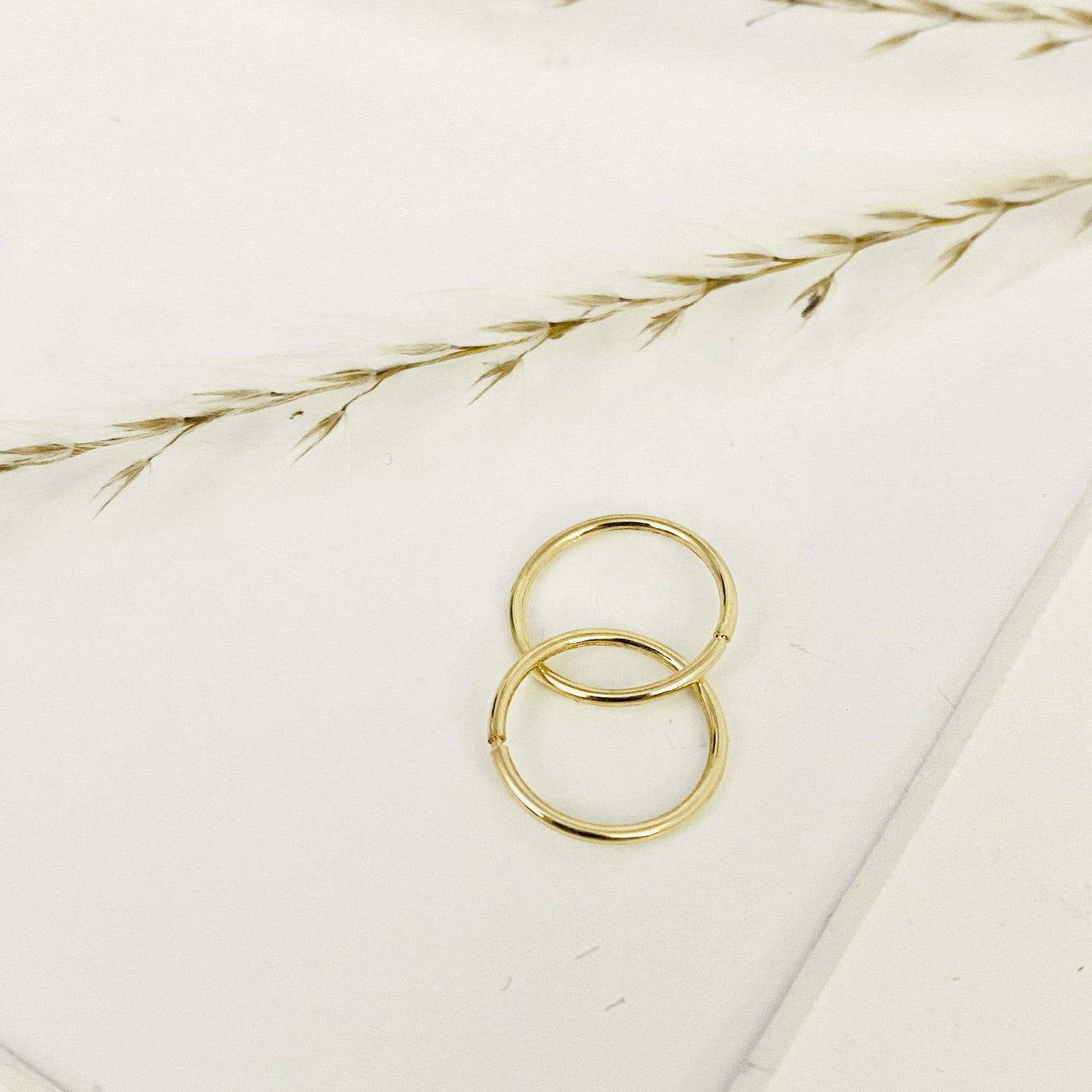 Luisana Jewelry Clara Hoops in Gold, minimalist design perfect for everyday wear or special occasions