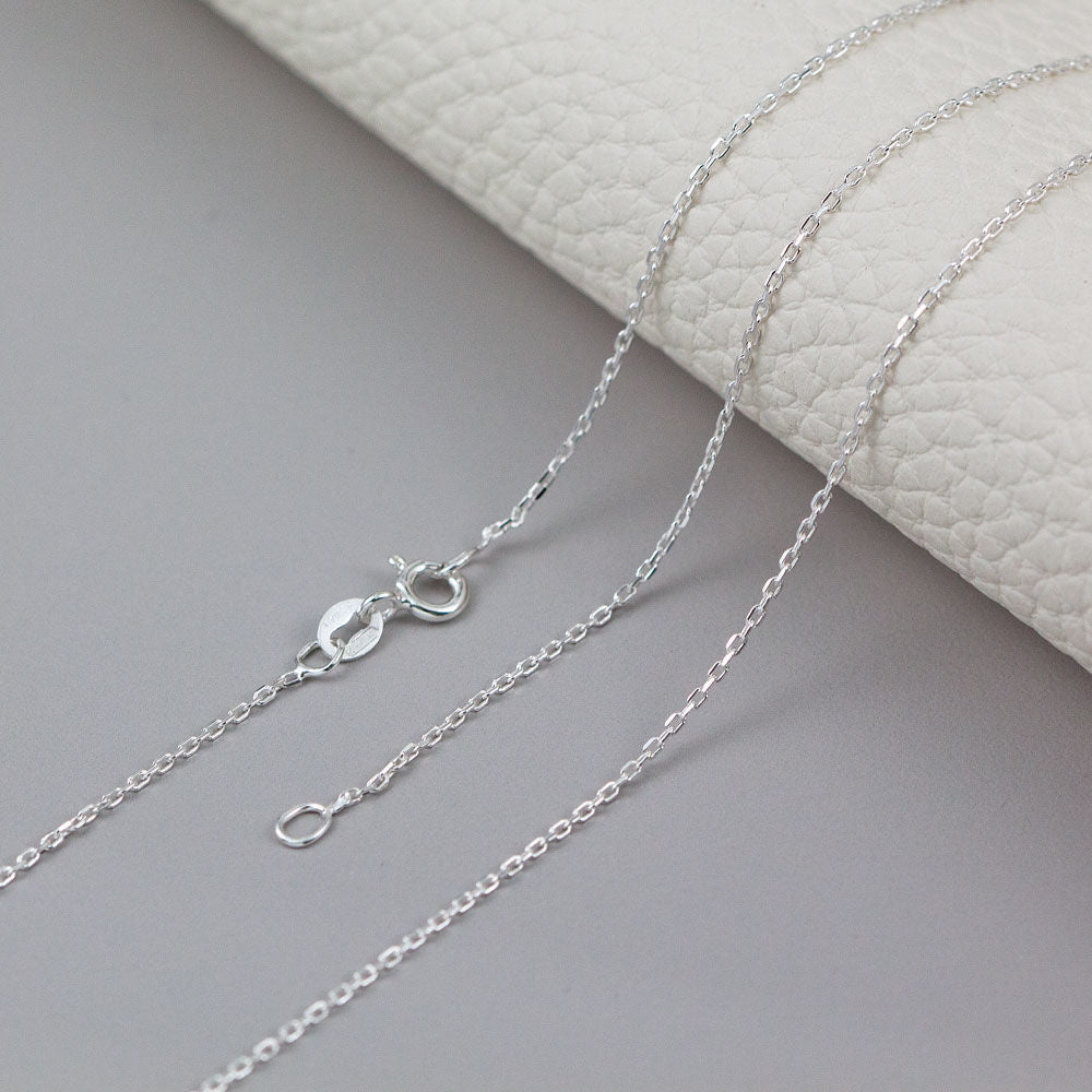 Diamond Cut 1-2mm Gold Chain Necklace by Luisana Jewelry showcasing delicate links and clasp