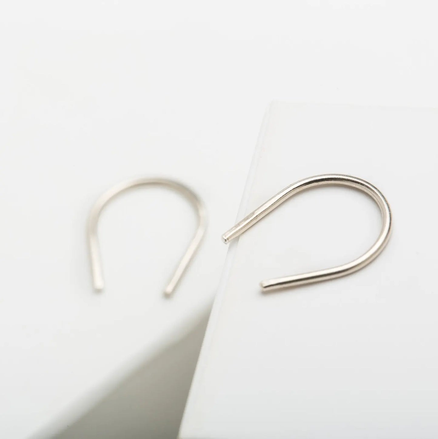 Luisana Jewelry Horseshoe Earrings in Silver with Simple, Elegant Design