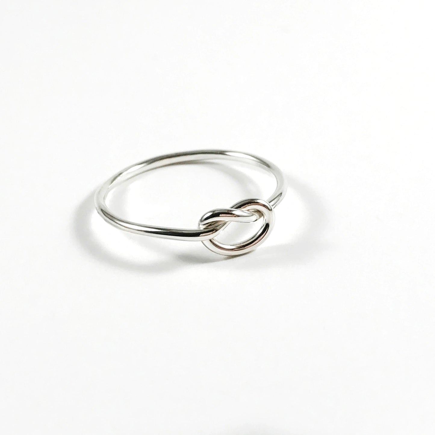 Luisana Jewelry Love Knot Ring in Silver with Minimalist Design for Everyday Wear