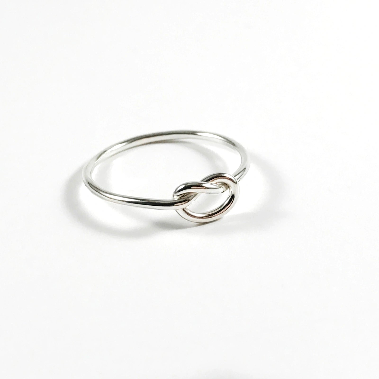 Luisana Jewelry Love Knot Ring in Silver with Minimalist Design for Everyday Wear