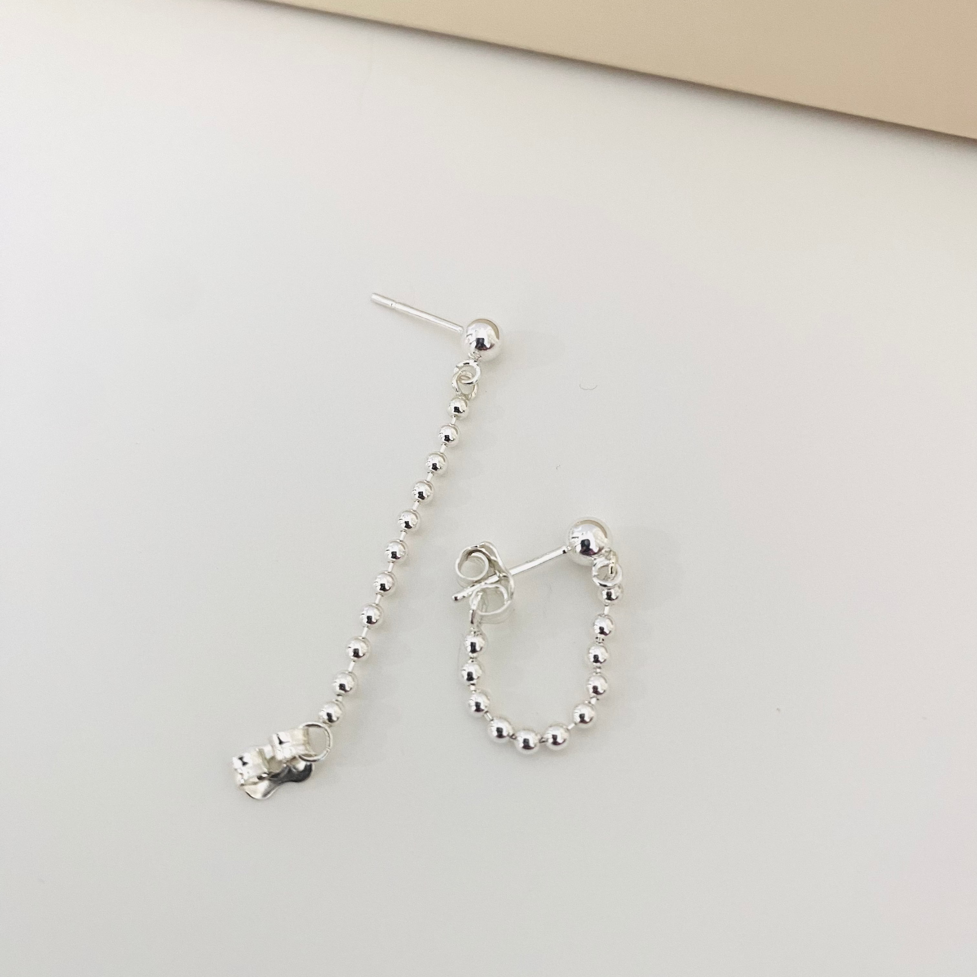 Luisana Jewelry Monique earrings with silver bead design and unique drop style