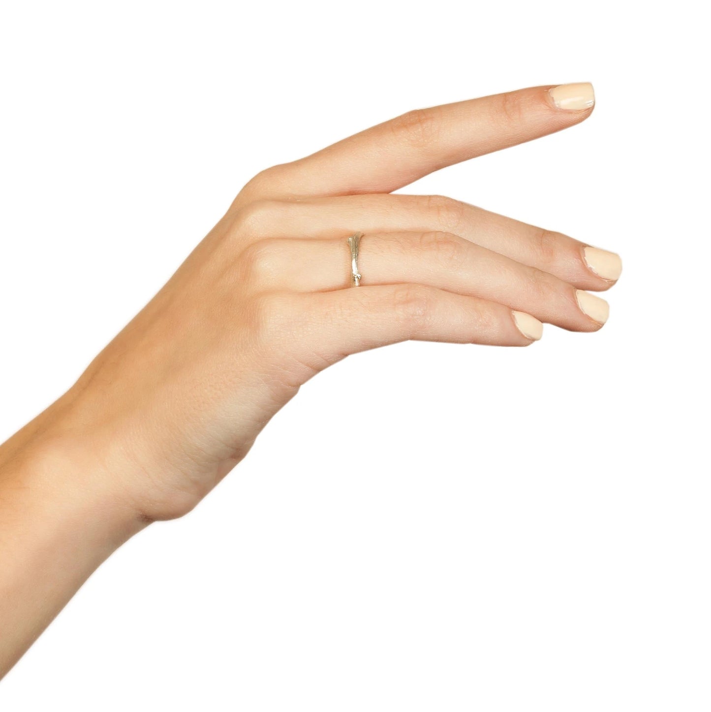 Elegant Luisana Jewelry Native Ring displayed on a hand with a neutral nail polish