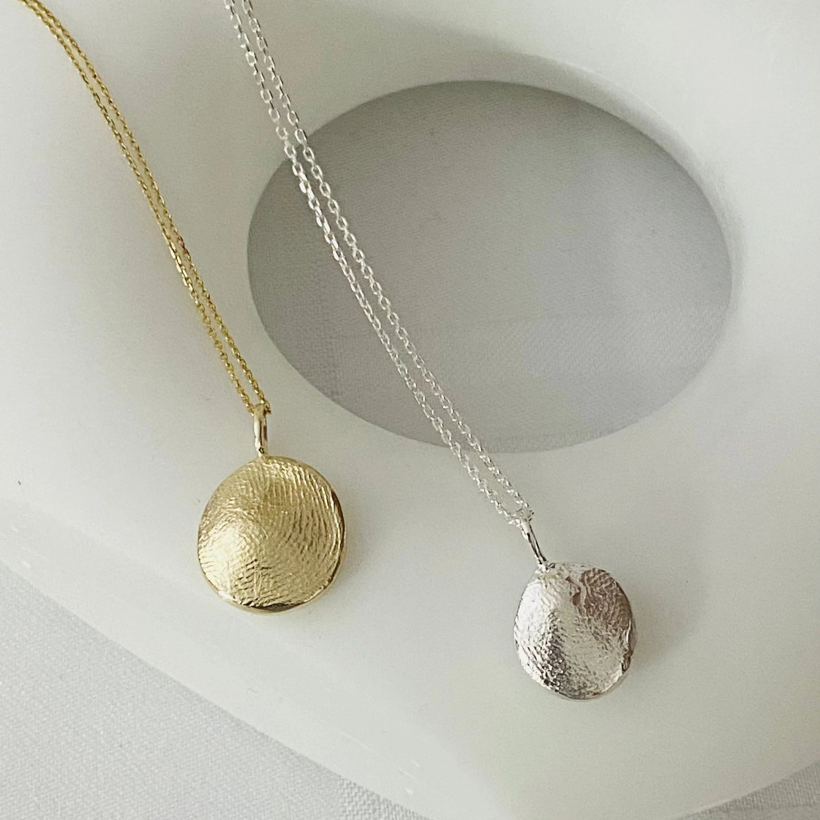 Luisana Jewelry Organic Love Charm Pendant Necklaces in Gold and Silver Finishes