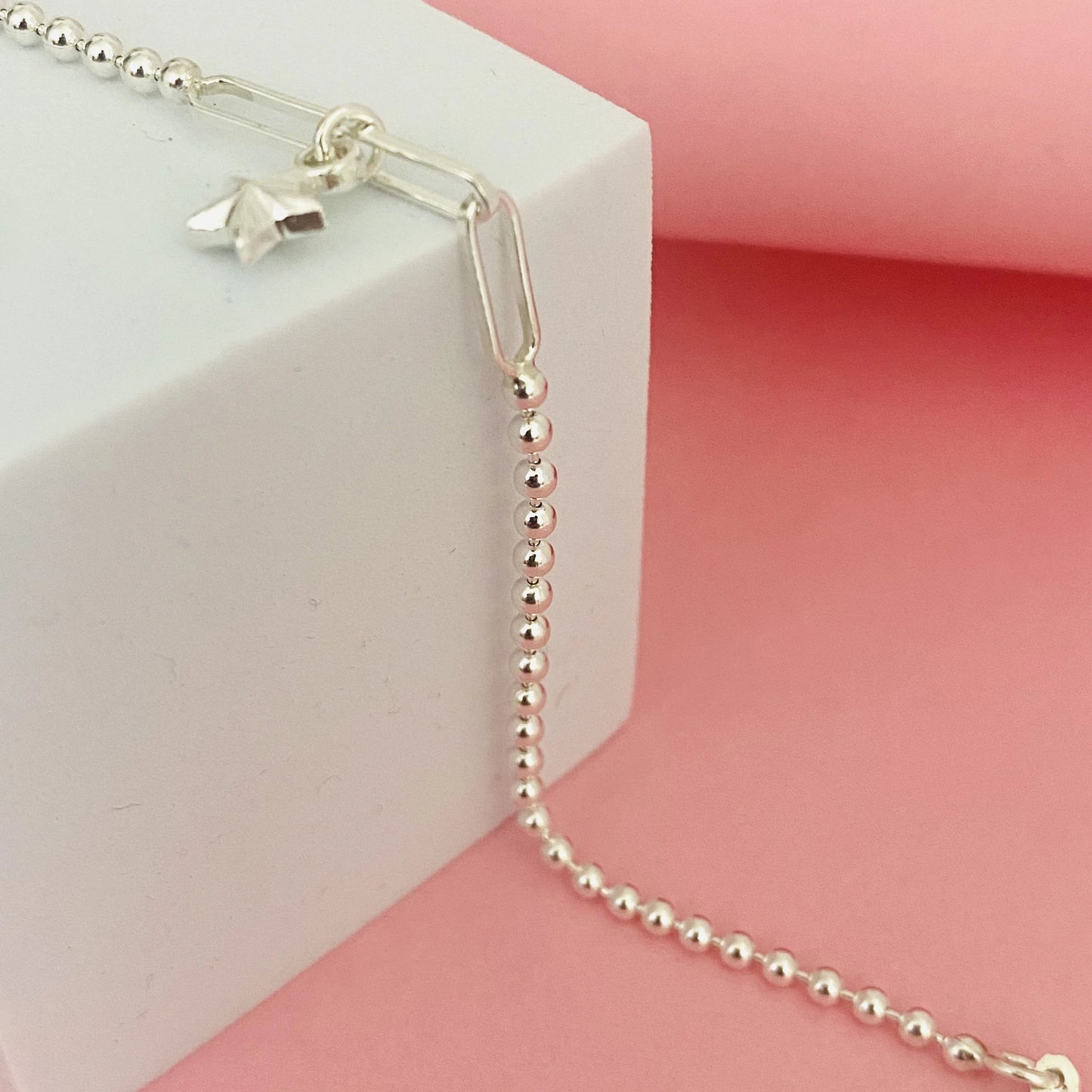 Stylish radiant star bracelet by Luisana Jewelry with a delicate silver design and elegant charm