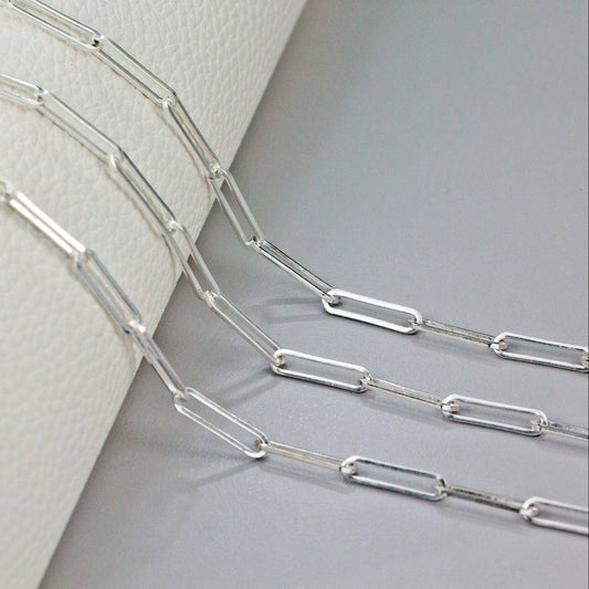 Luisana Jewelry Paper Clip 3mm necklace featuring a sleek chain design for modern elegance