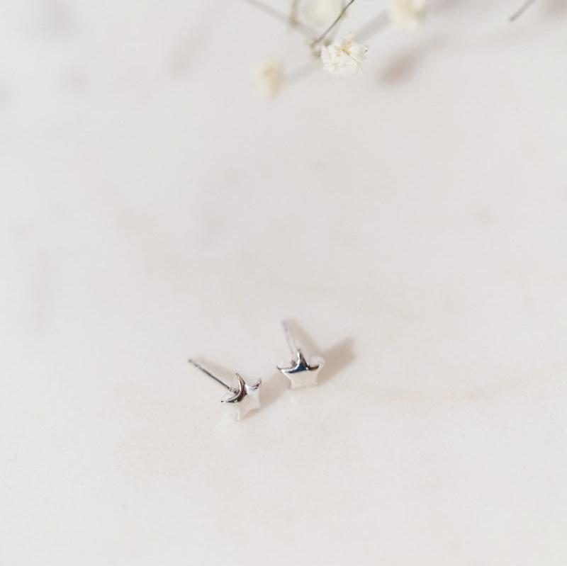 Luisana Jewelry Silver Star Studs Earrings, perfect for everyday wear or special occasions