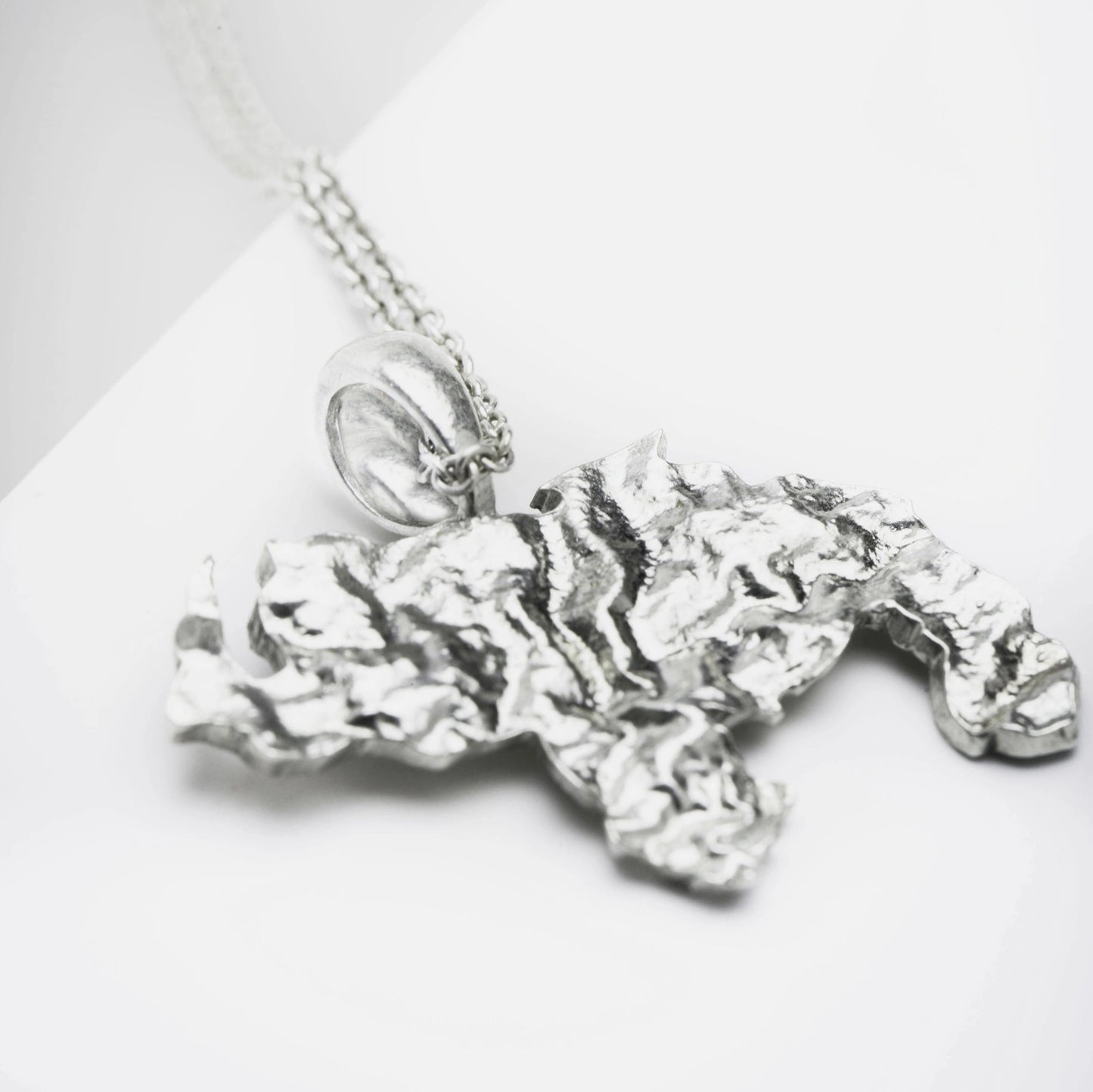 Luisana Jewelry Venezuela Necklace Roots in Silver with a Unique Textured Design