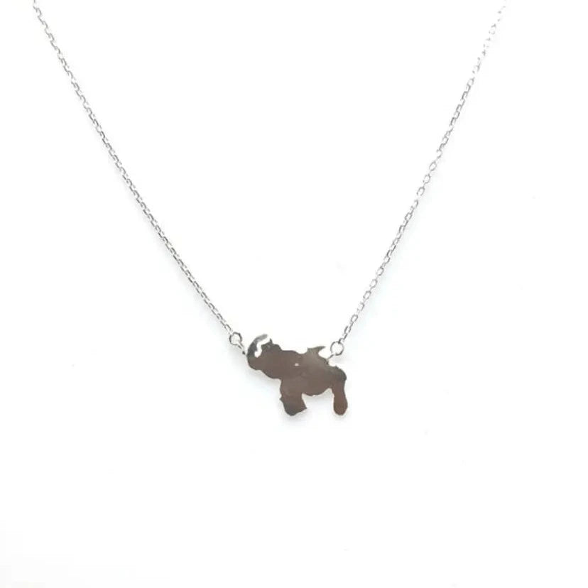 Venezuela Necklace Solid by Luisana Jewelry featuring a delicate map pendant on a silver chain